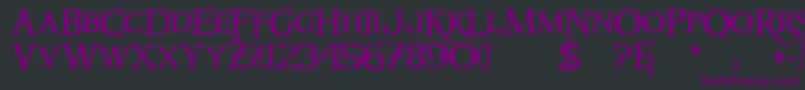 Windlass Font – Purple Fonts on Black Background
