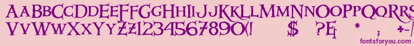 Windlass Font – Purple Fonts on Pink Background