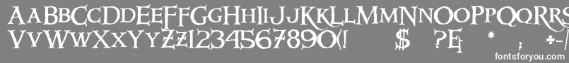 フォントWindlass – 灰色の背景に白い文字