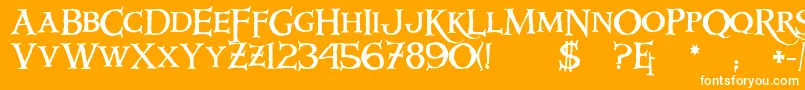 Windlass Font – White Fonts on Orange Background
