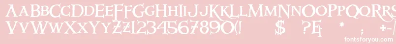 Windlass-Schriftart – Weiße Schriften auf rosa Hintergrund