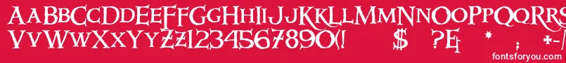 Windlass Font – White Fonts on Red Background