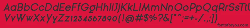 GinРІraSansSemiBoldOblique Font – Black Fonts on Red Background