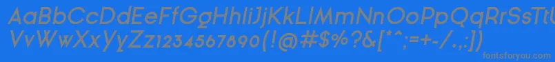 GinРІraSansSemiBoldOblique Font – Gray Fonts on Blue Background