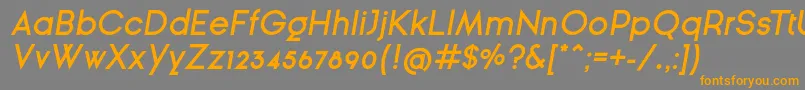 GinРІraSansSemiBoldOblique Font – Orange Fonts on Gray Background