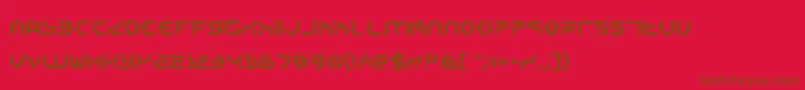 Yukon-Schriftart – Braune Schriften auf rotem Hintergrund
