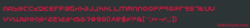 フォントYukon – 黒い背景に赤い文字