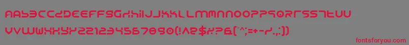 フォントYukon – 赤い文字の灰色の背景