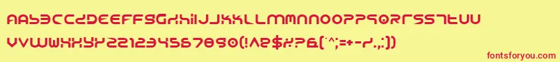 フォントYukon – 赤い文字の黄色い背景