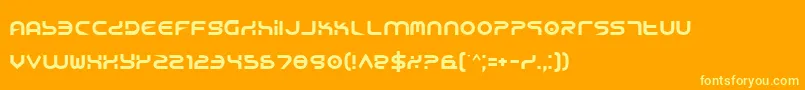 フォントYukon – オレンジの背景に黄色の文字