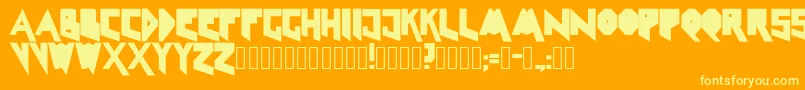 Шрифт Linelineshapeclean – жёлтые шрифты на оранжевом фоне