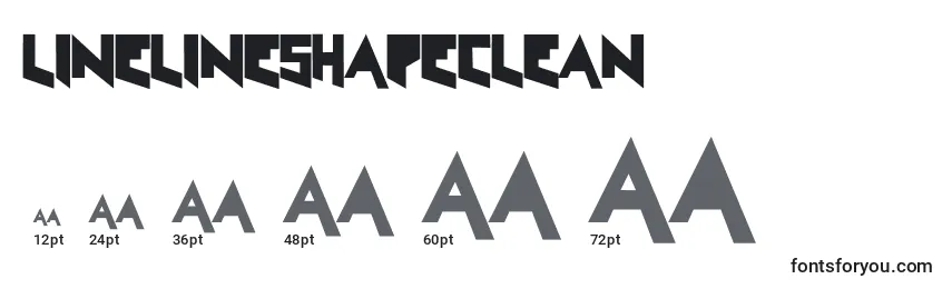 Linelineshapeclean Font Sizes