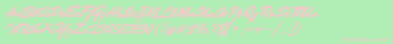 MrStalwart Font – Pink Fonts on Green Background