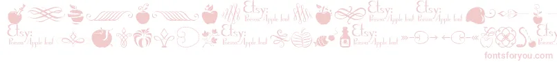 PoisonAppleOrnaments1Demo Font – Pink Fonts on White Background