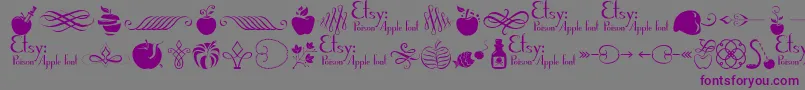 PoisonAppleOrnaments1Demo-Schriftart – Violette Schriften auf grauem Hintergrund