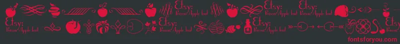 PoisonAppleOrnaments1Demo-Schriftart – Rote Schriften auf schwarzem Hintergrund