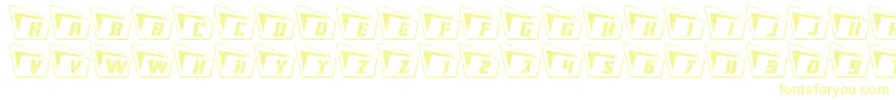 Czcionka Eyesonlyout3D – żółte czcionki