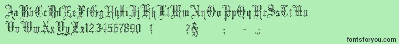 MinsterNo5 Font – Black Fonts on Green Background