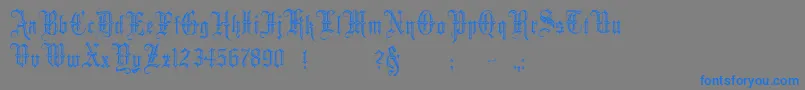 MinsterNo5 Font – Blue Fonts on Gray Background