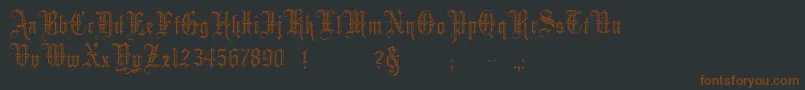 MinsterNo5 Font – Brown Fonts on Black Background