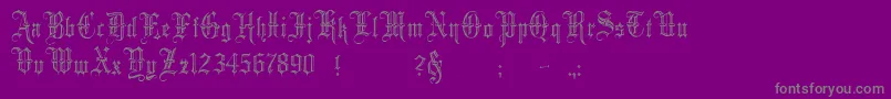 MinsterNo5 Font – Gray Fonts on Purple Background