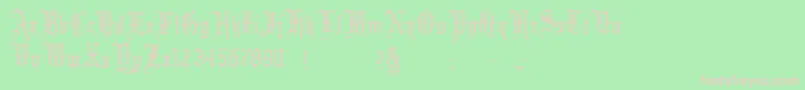 MinsterNo5 Font – Pink Fonts on Green Background
