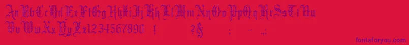 MinsterNo5 Font – Purple Fonts on Red Background