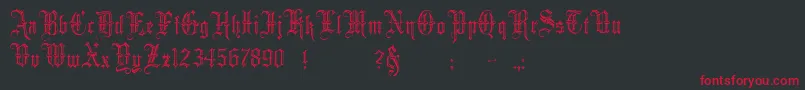 MinsterNo5 Font – Red Fonts on Black Background