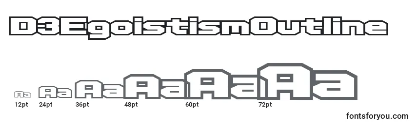 D3EgoistismOutline Font Sizes
