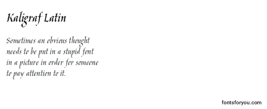 Kaligraf Latin Font