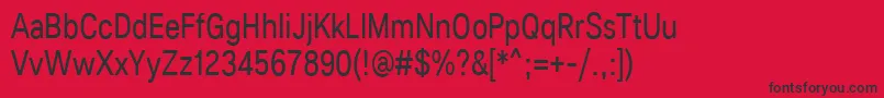Lunchtype25RegularCondensed Font – Black Fonts on Red Background
