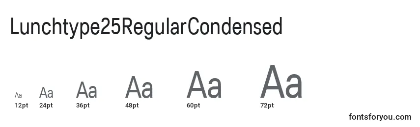 Lunchtype25RegularCondensed Font Sizes
