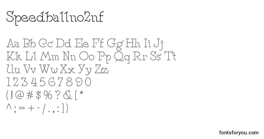 A fonte Speedballno2nf – alfabeto, números, caracteres especiais