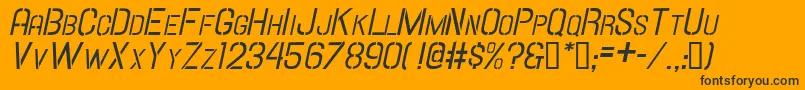 HallandaleStencilIt.ScJl Font – Black Fonts on Orange Background