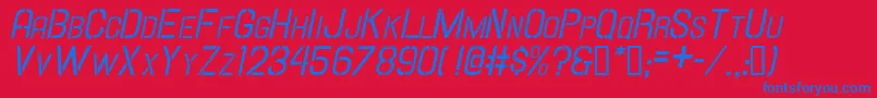 HallandaleStencilIt.ScJl Font – Blue Fonts on Red Background