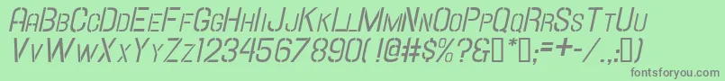 HallandaleStencilIt.ScJl Font – Gray Fonts on Green Background