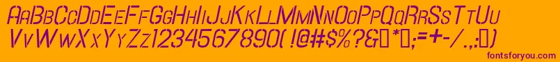 HallandaleStencilIt.ScJl Font – Purple Fonts on Orange Background