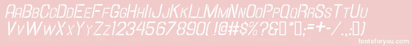 HallandaleStencilIt.ScJl Font – White Fonts on Pink Background