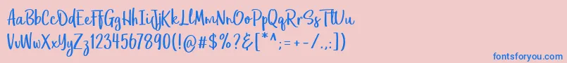 Шрифт EufoniemOne – синие шрифты на розовом фоне