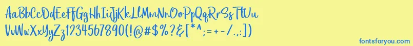 Подробнее о шрифте EufoniemOne Шрифт EufoniemOne – синие шрифты на жёлтом фоне