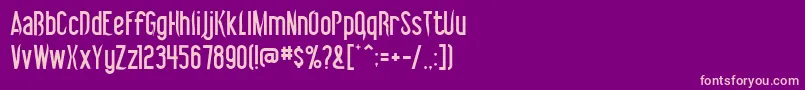 Vibrolator Font – Pink Fonts on Purple Background