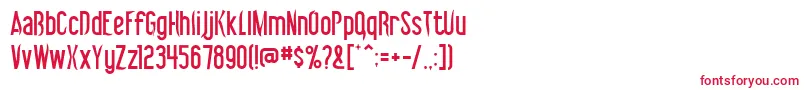 フォントVibrolator – 白い背景に赤い文字