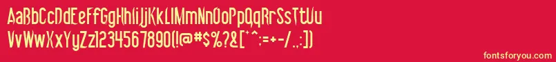 Vibrolator Font – Yellow Fonts on Red Background