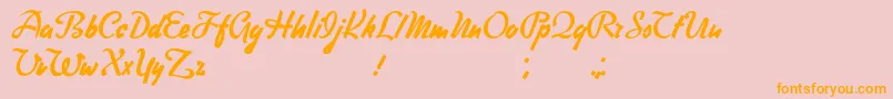 FreeWriter Font – Orange Fonts on Pink Background