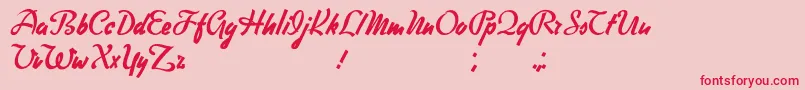 FreeWriter Font – Red Fonts on Pink Background