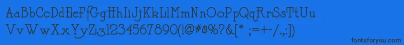 Daffadowndillynf Font – Black Fonts on Blue Background