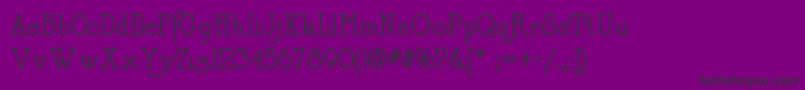 フォントDaffadowndillynf – 紫の背景に黒い文字
