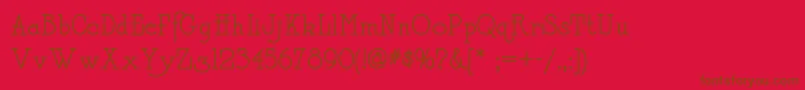 Daffadowndillynf Font – Brown Fonts on Red Background