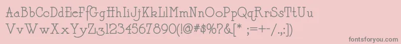 Daffadowndillynf Font – Gray Fonts on Pink Background