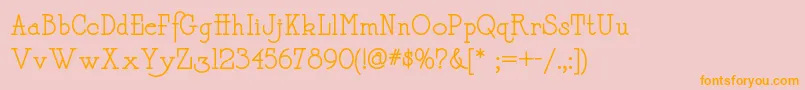 Daffadowndillynf Font – Orange Fonts on Pink Background